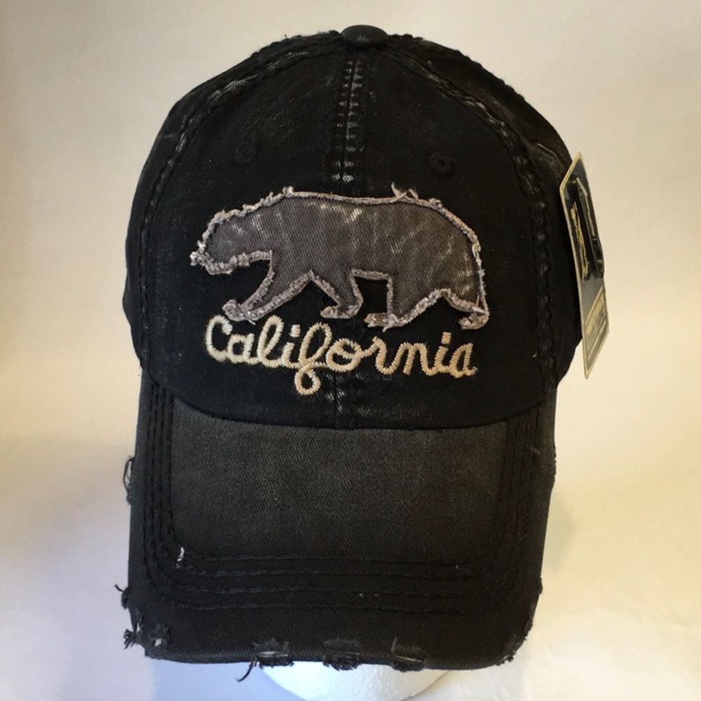 California Bear Black Baseball Hat